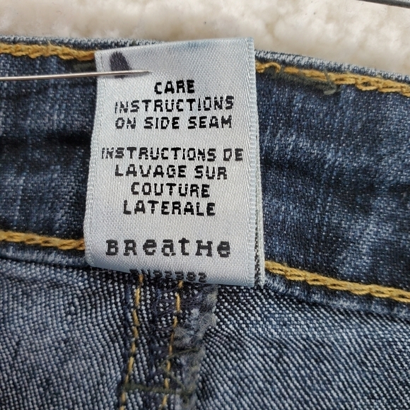 Prana Jeans Womens 8 Blue Bootcut Dark Blue Stretch Embroidered 27x32.5 - Picture 11 of 13